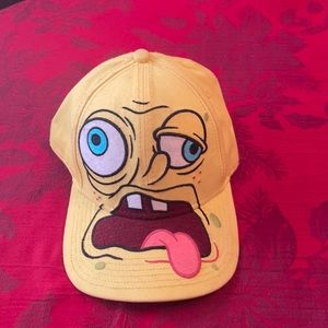Spongebob silly face SnapBack cartoon hat used